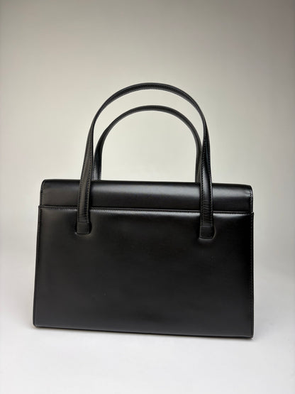 Vintage Givenchy Antigona Structured Leather Top-Handle Bag Black
