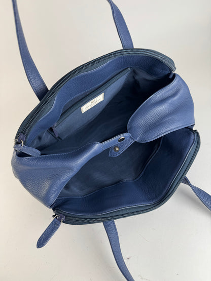 Sac Courreges vintage en cuir bleu