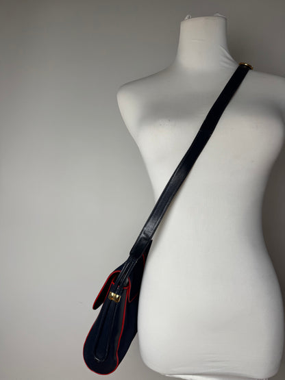 Sac Triomphe vintage Céline Paris bleu marine