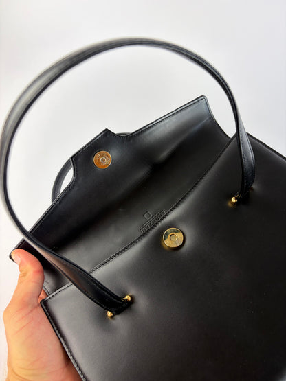 Vintage Givenchy Antigona Structured Leather Top-Handle Bag Black