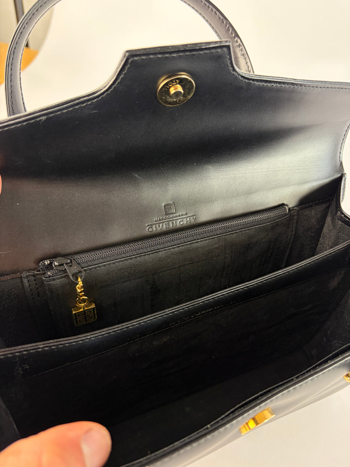 Vintage Givenchy Antigona Structured Leather Top-Handle Bag Black