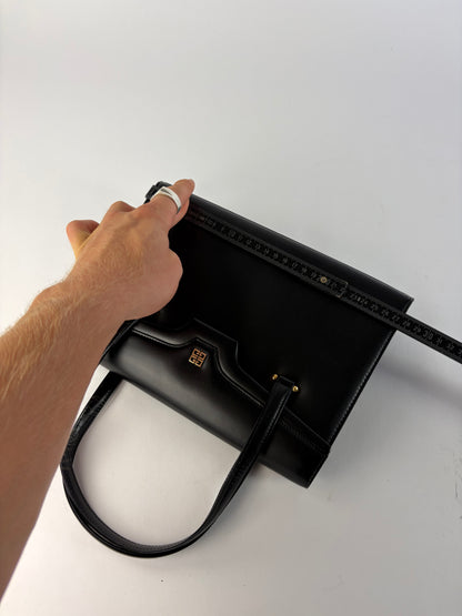 Vintage Givenchy Antigona Structured Leather Top-Handle Bag Black