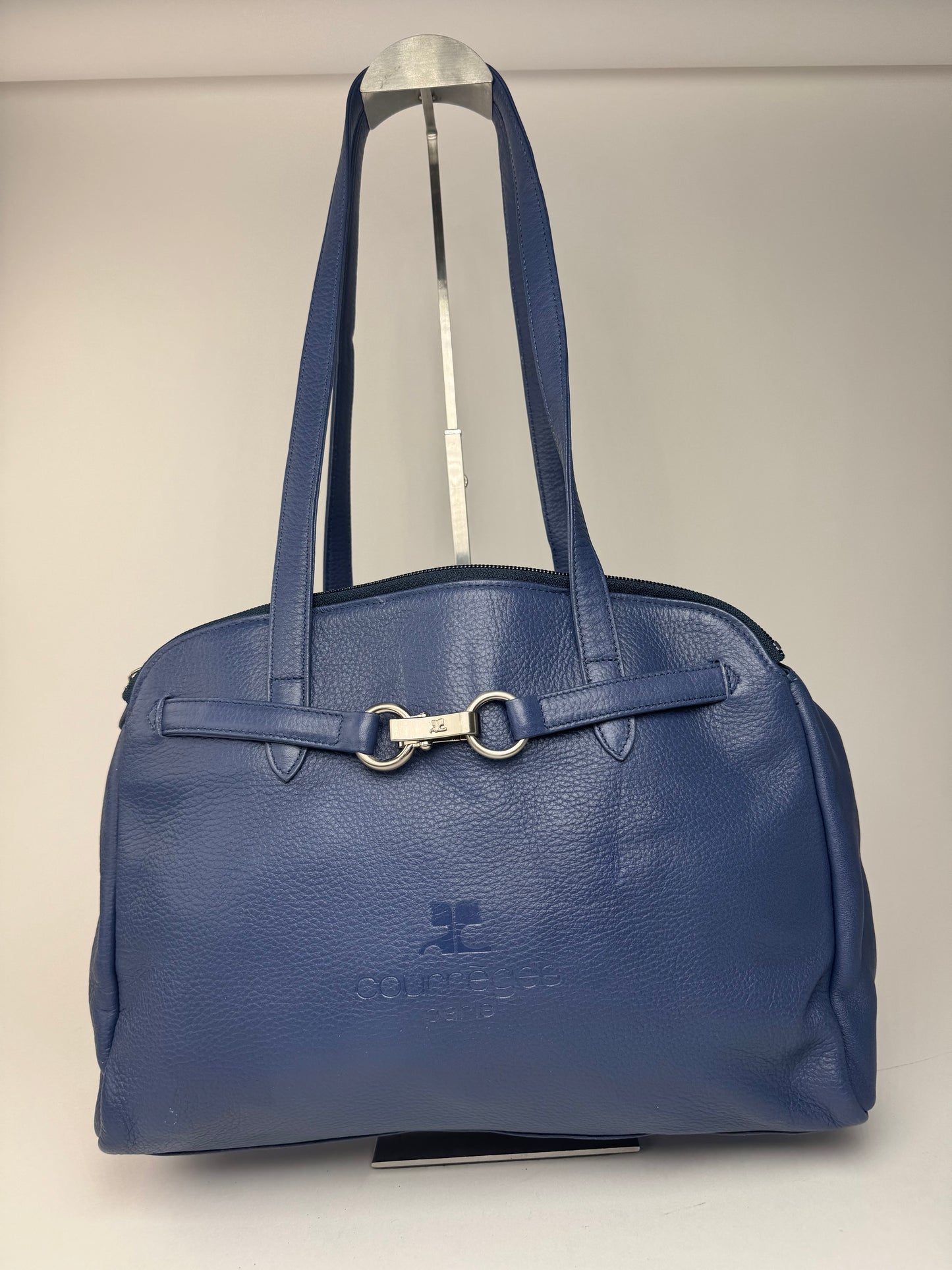 Sac Courreges vintage en cuir bleu