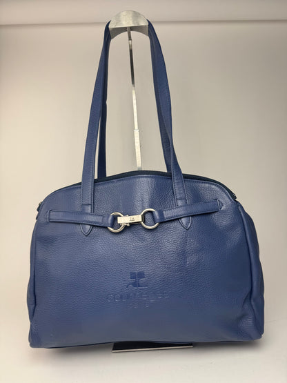 Sac Courreges vintage en cuir bleu
