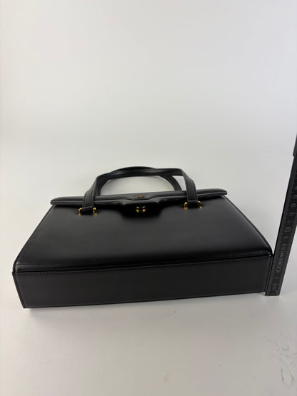Vintage Givenchy Antigona Structured Leather Top-Handle Bag Black