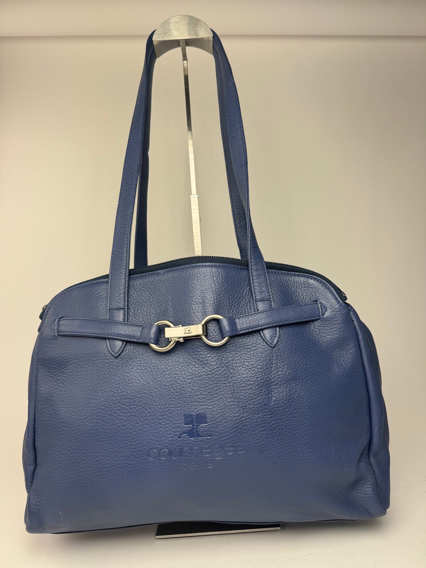 Sac Courreges vintage en cuir bleu