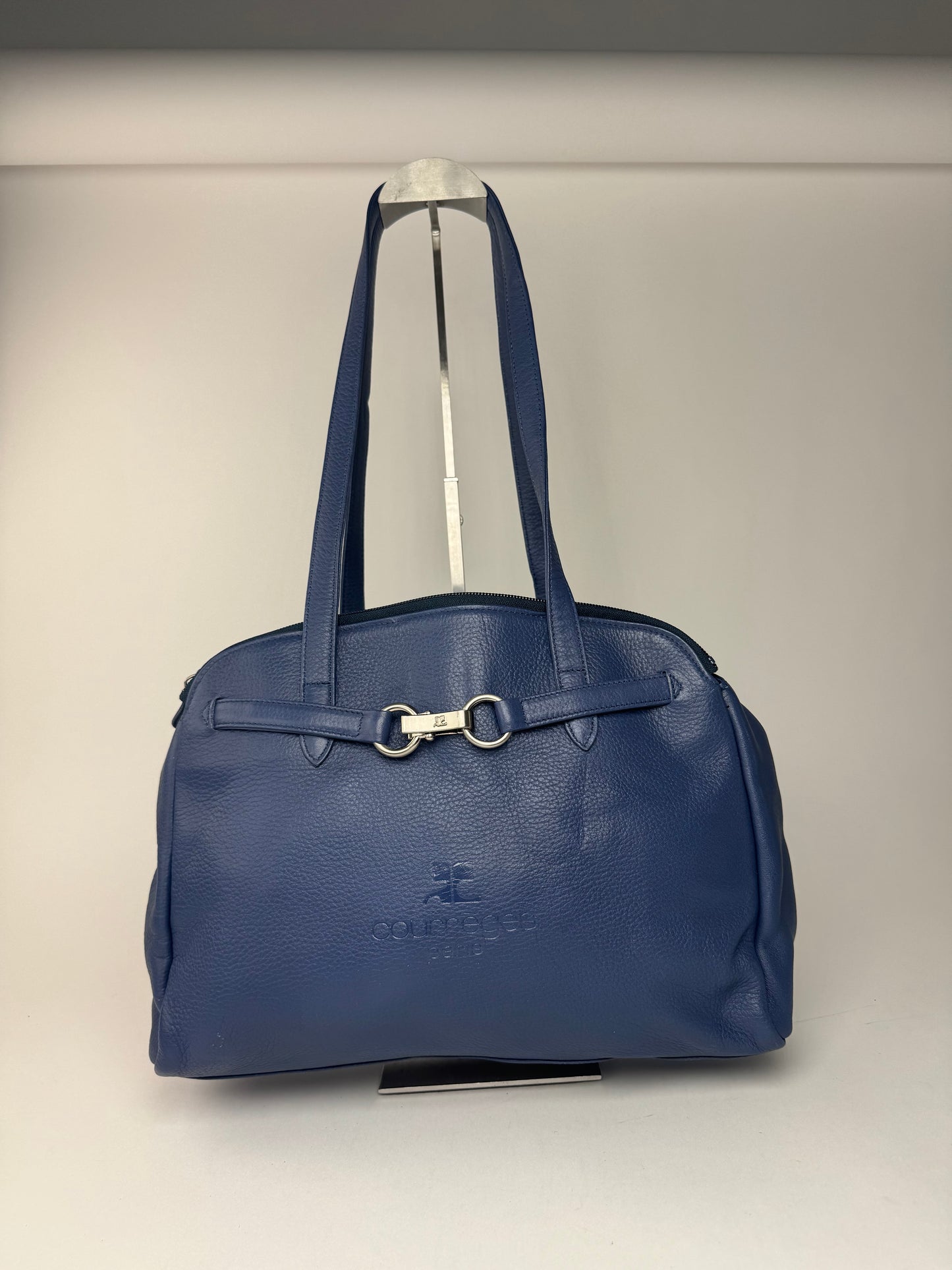 Sac Courreges vintage en cuir bleu