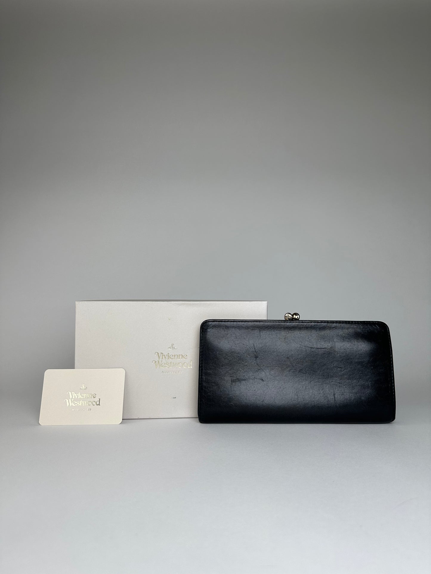 Vintage Vivienne Westwood Leather Wallet Black