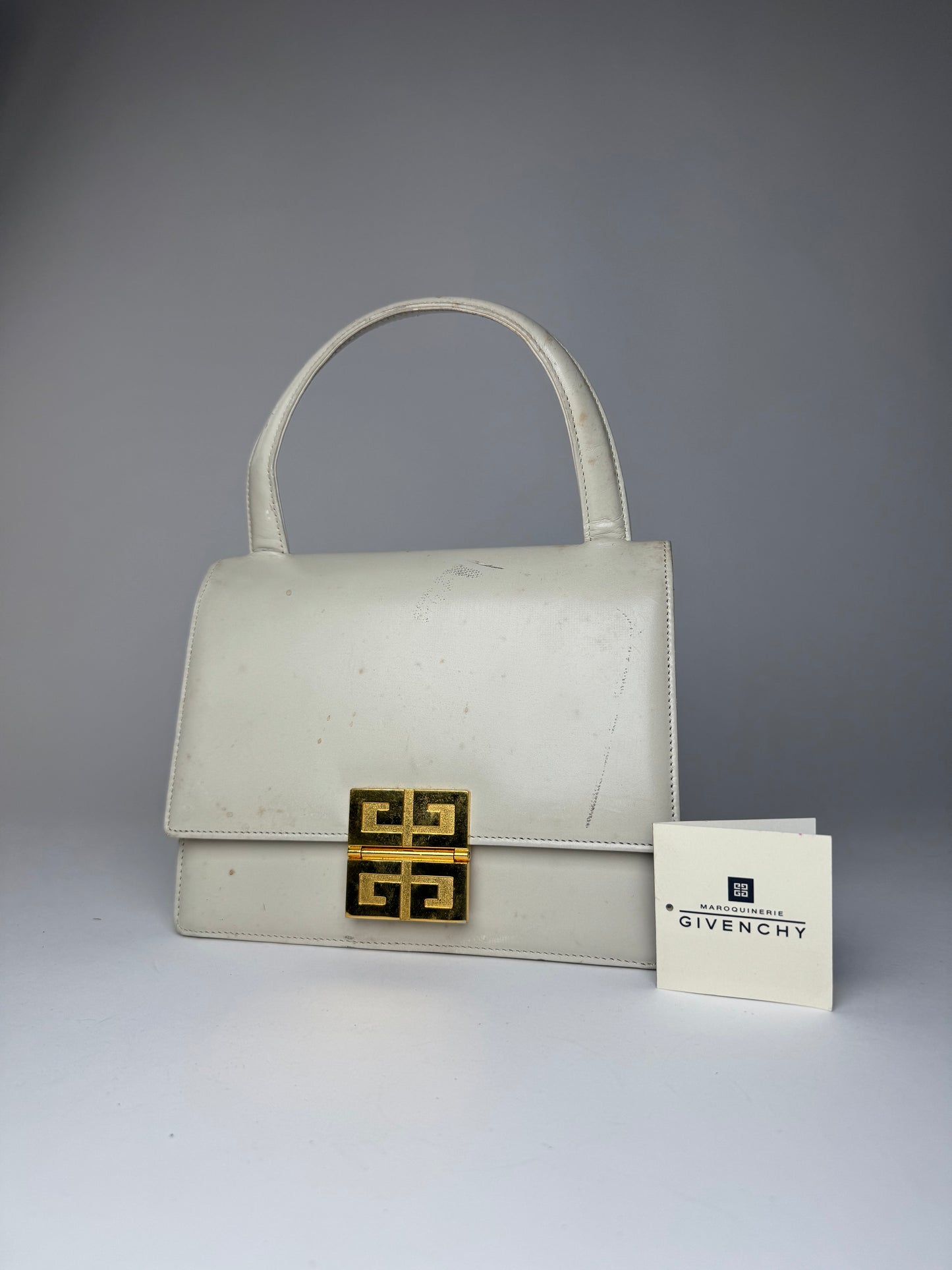 Vintage Givenchy Leather Handbag White