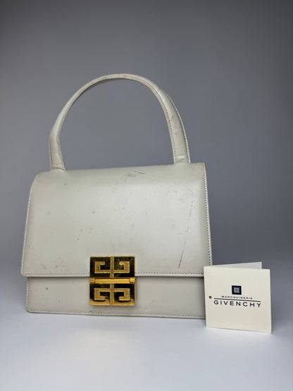 Vintage Givenchy Leather Handbag White