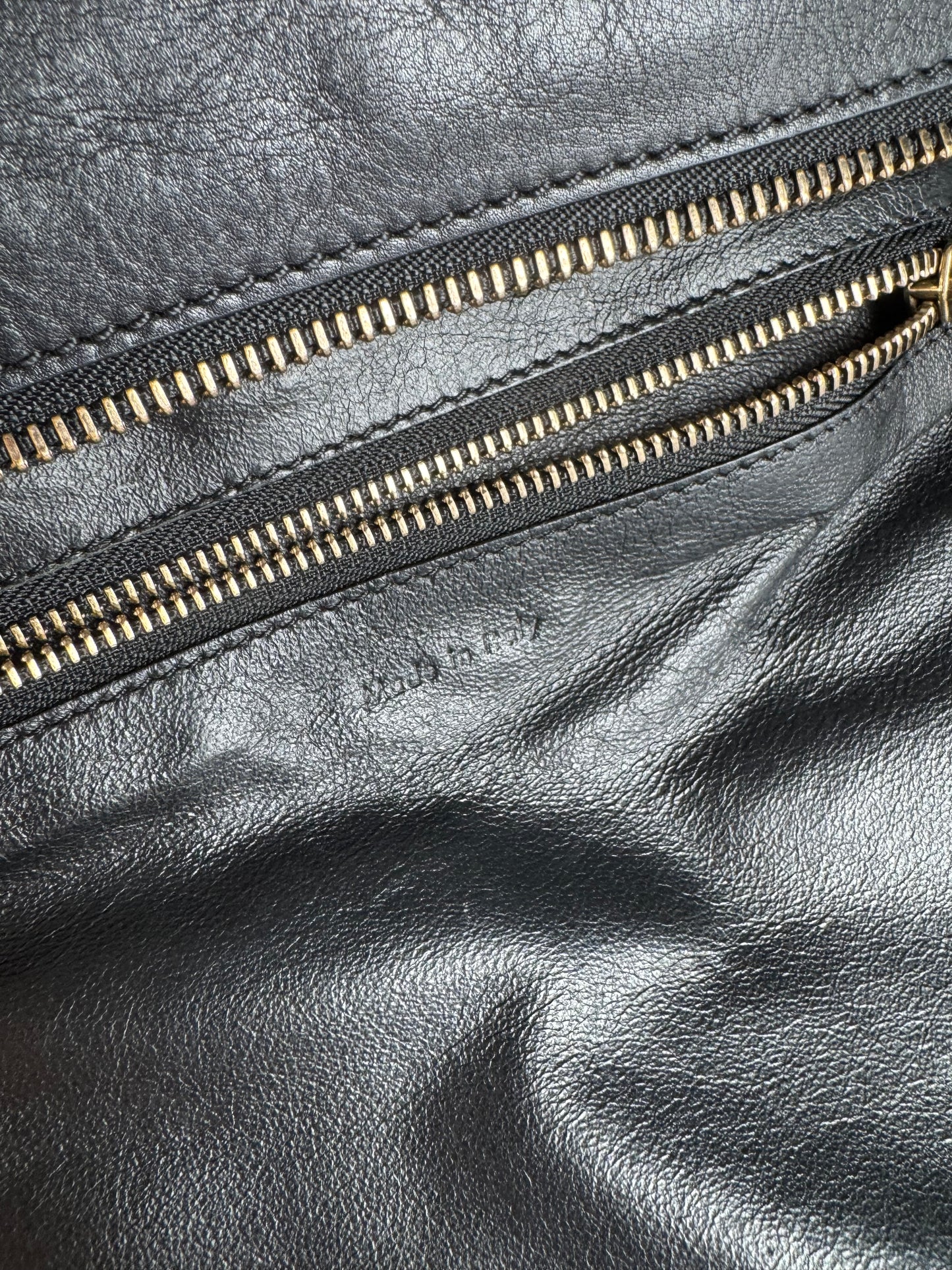 Vintage Celine Paris Luggage Bag Beige Black