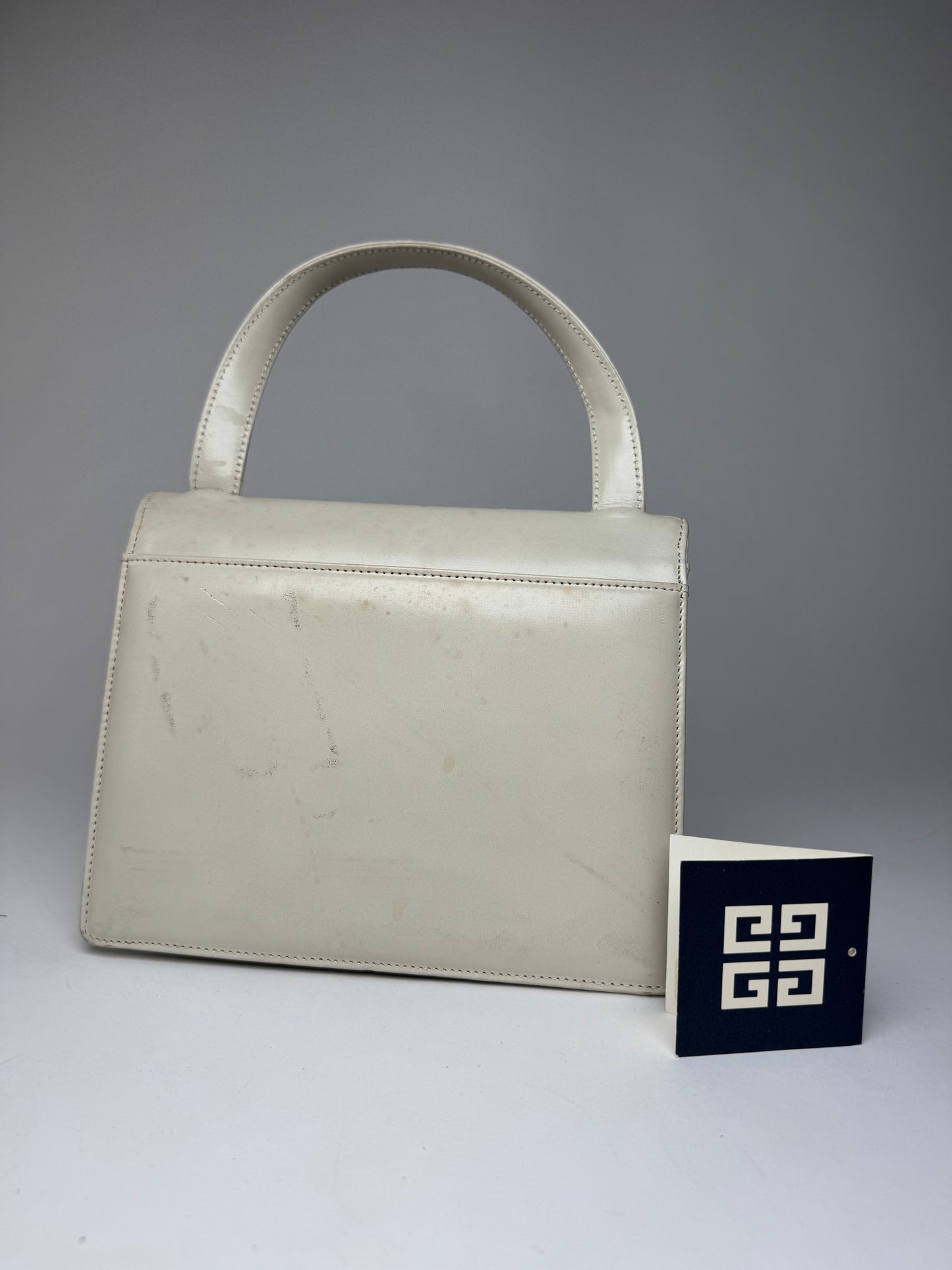 Vintage Givenchy Leather Handbag White