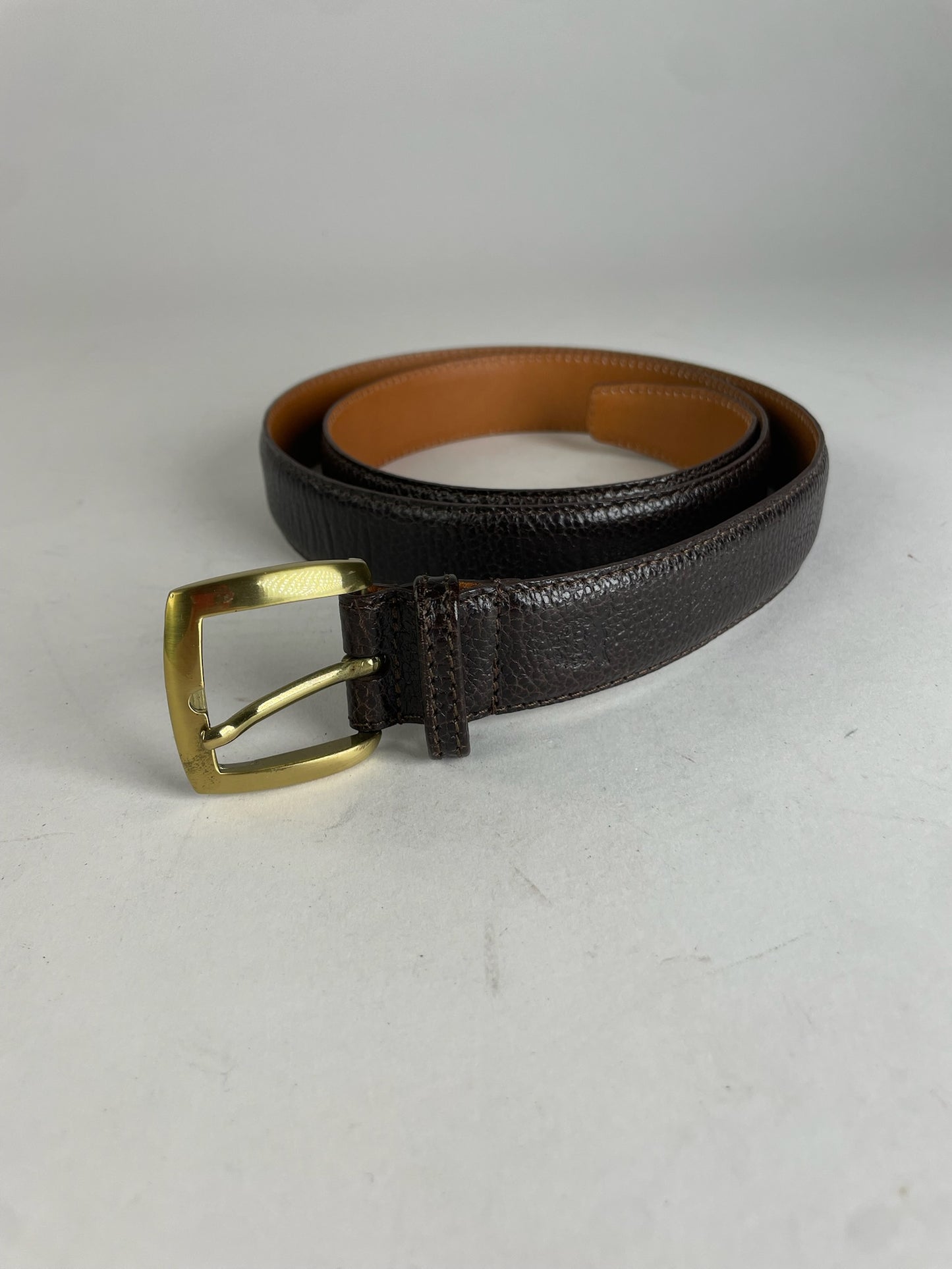 Vintage Dior Snake Emblossed Leather Belt Black