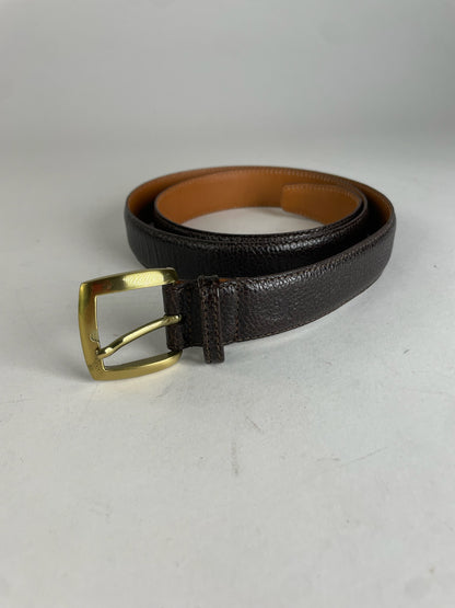 Vintage Dior Snake Emblossed Leather Belt Black