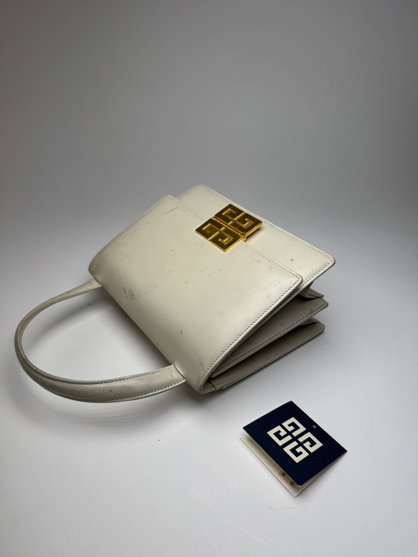 Vintage Givenchy Leather Handbag White
