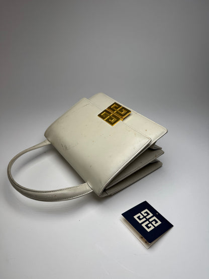 Vintage Givenchy Leather Handbag White