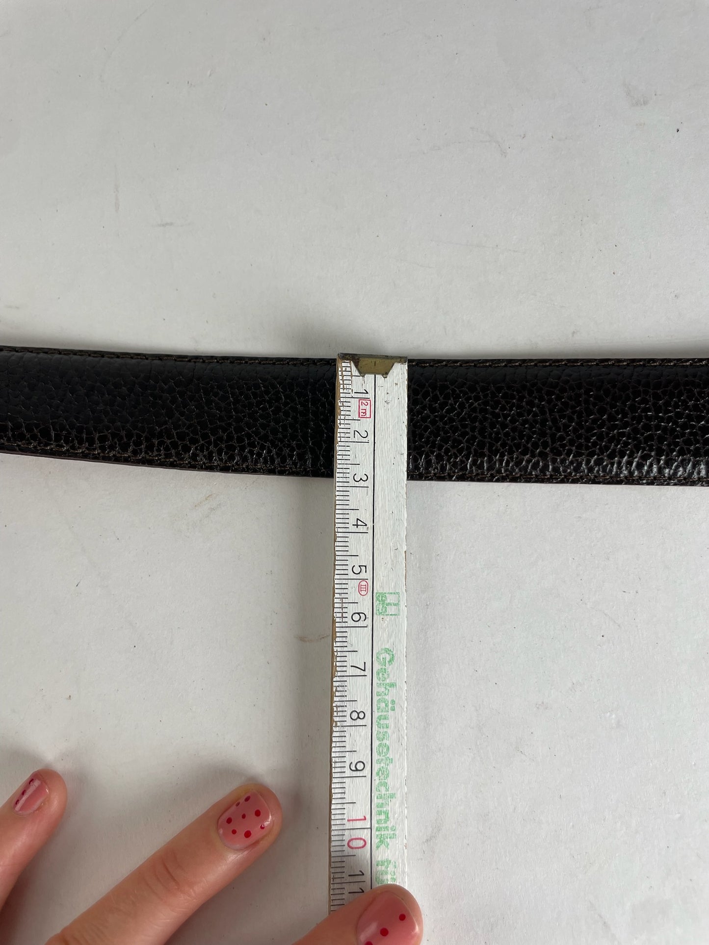 Vintage Dior Snake Emblossed Leather Belt Black