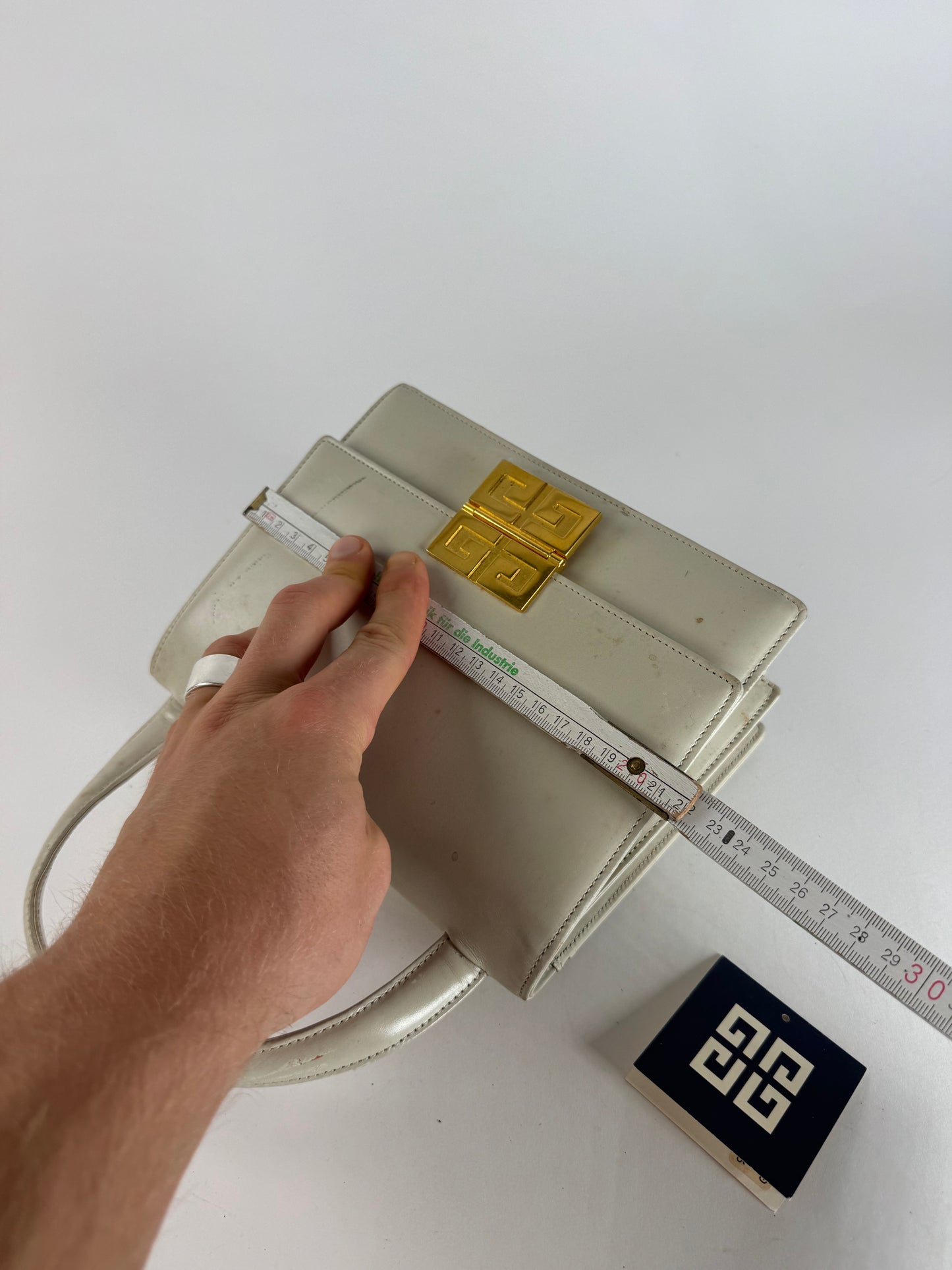 Vintage Givenchy Leather Handbag White