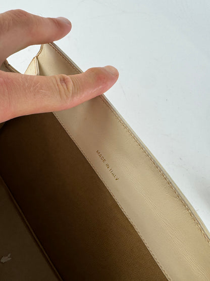 Sac vintage en cuir beige Céline Paris