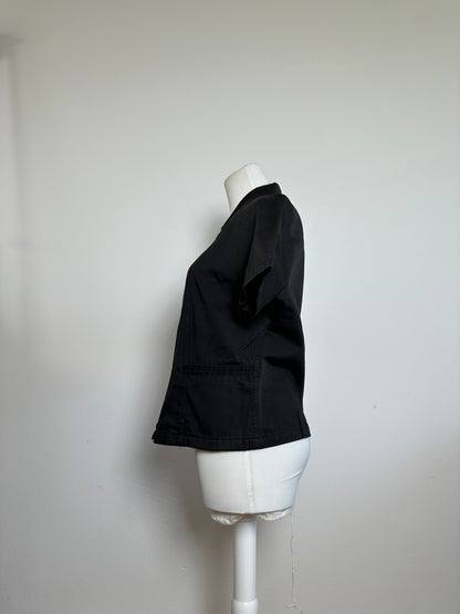 Vintage Fendi Roma Zipper Shirt / Mini Jacket Black