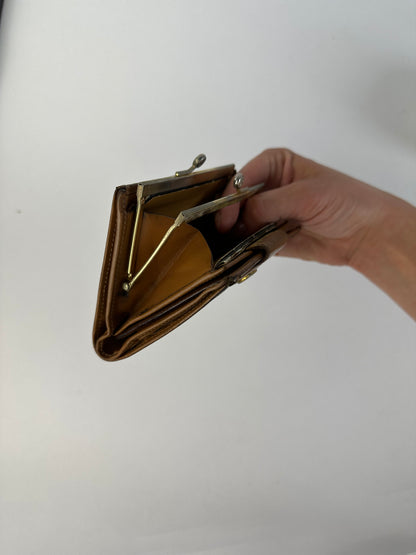 Vintage Celine Macadam Canvas Wallet c. Late 1980s Brown