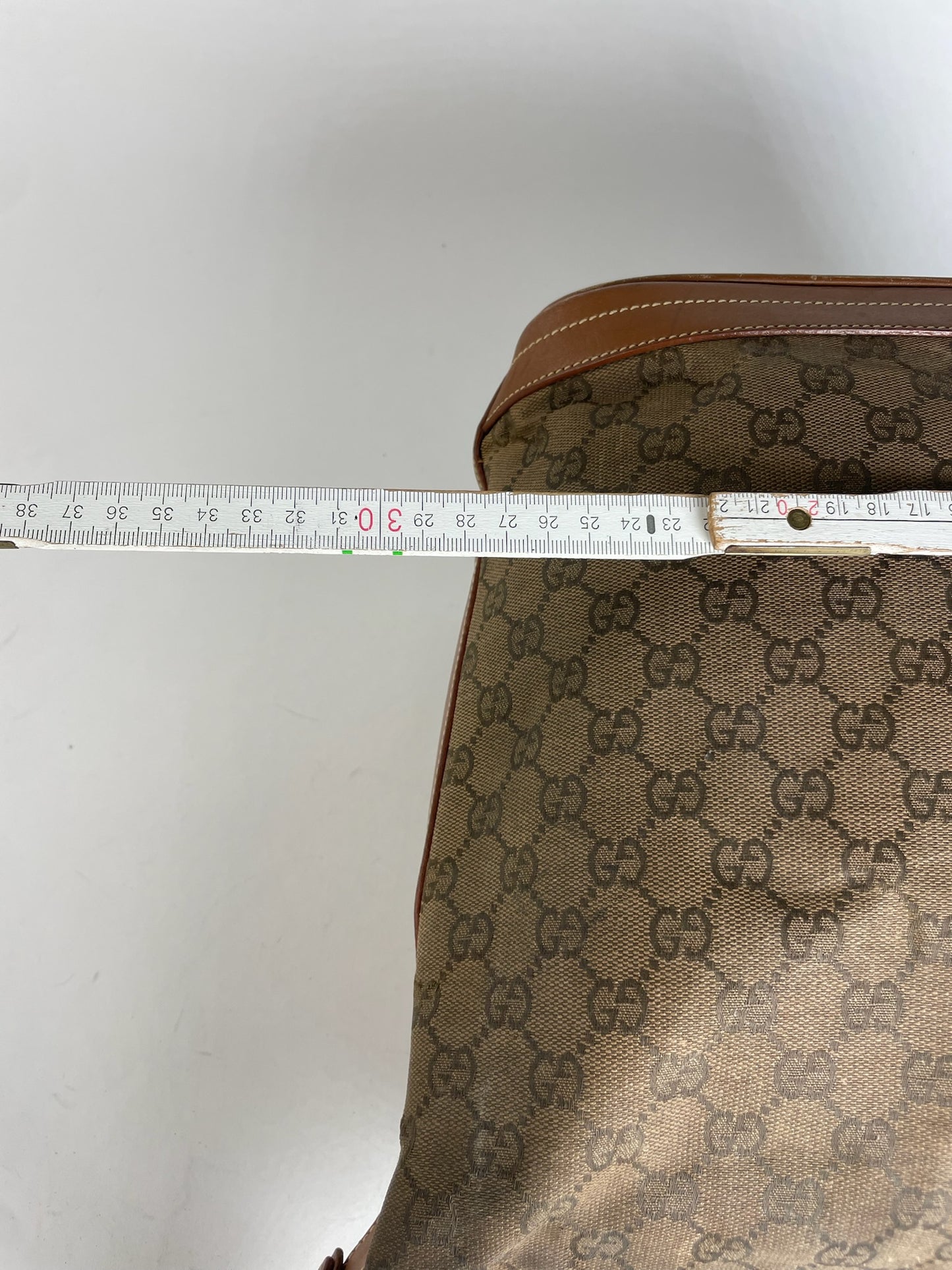 Vintage Gucci Monogram Bucket 2Way Bag Brown