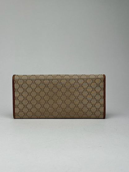 Vintage Celine Triomphe leather ID holder, card holder beige