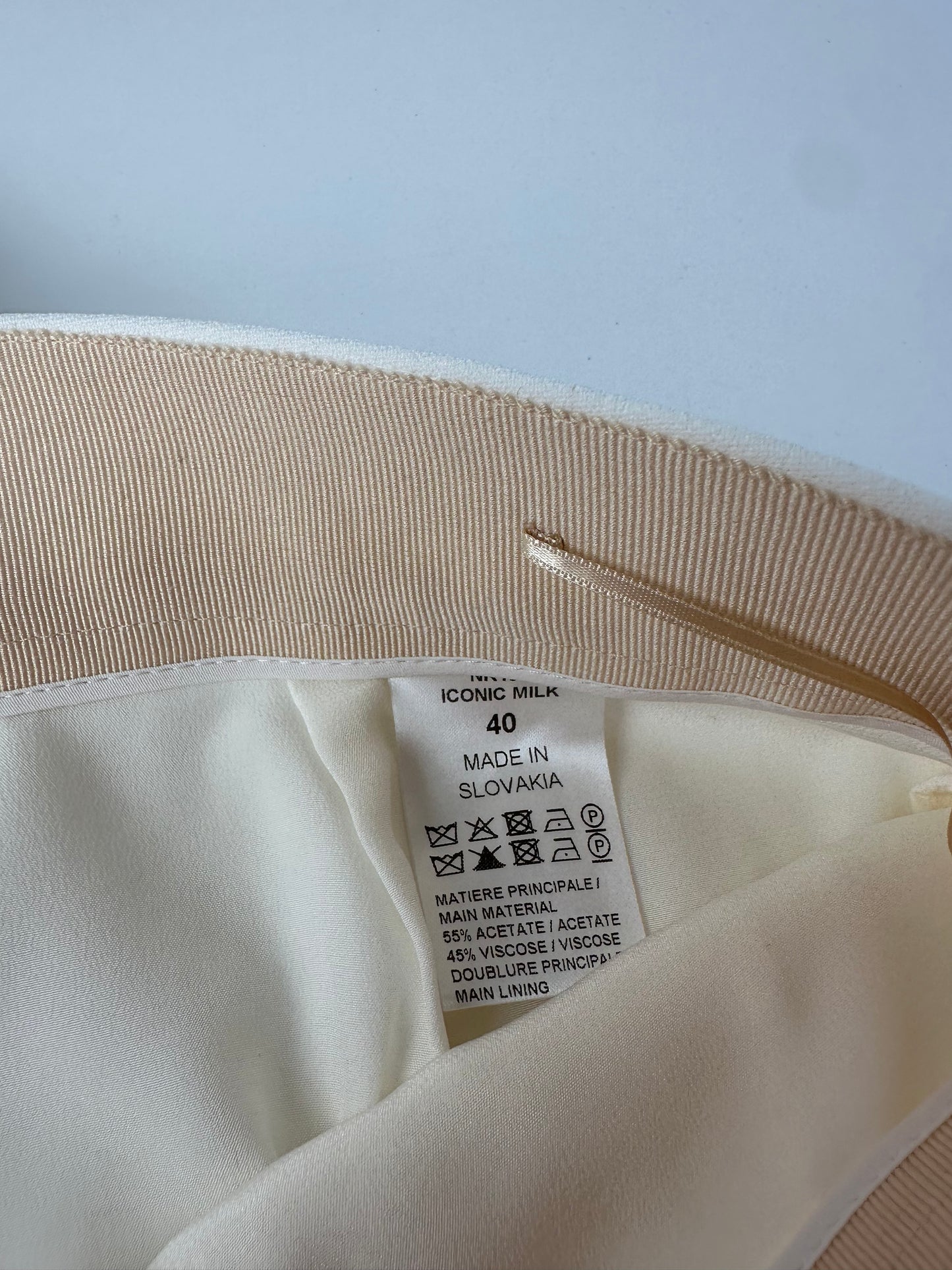 Vintage Chloe Viscose Blend Mini Skirt Off-White