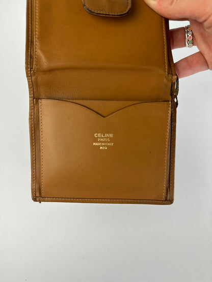 Vintage Celine Macadam Canvas Wallet c. Late 1980s Brown