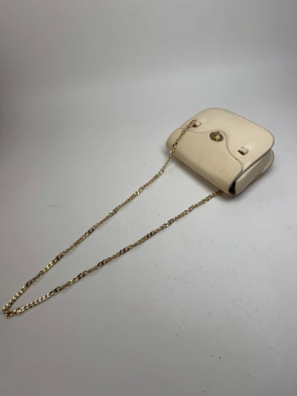 Sac vintage en cuir beige Céline Paris