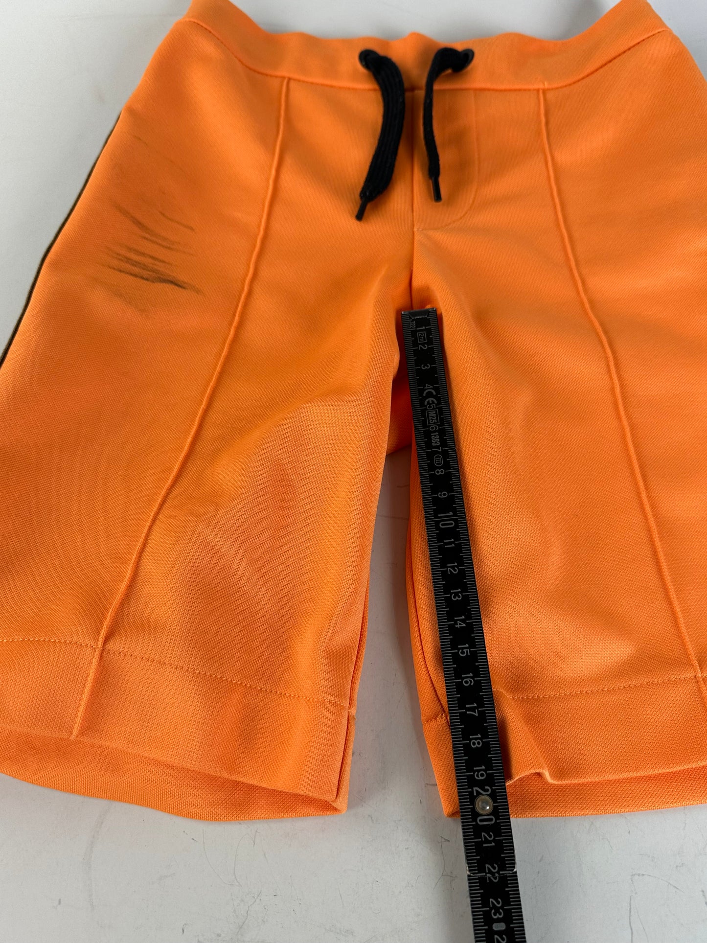 Vintage Fendi FF Logo Tape Shorts Orange Black approx. XS