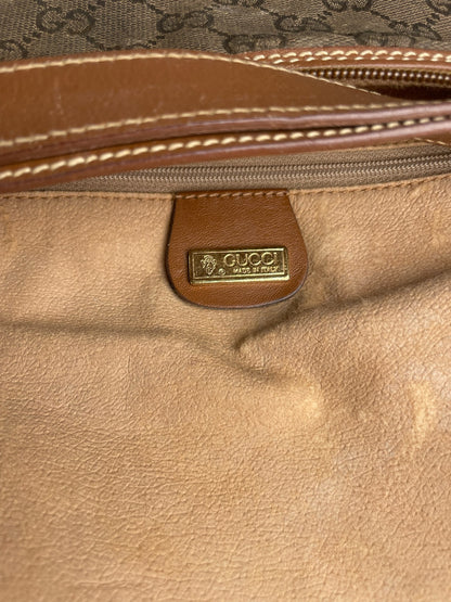 Vintage Gucci Monogram Bucket 2Way Bag Brown