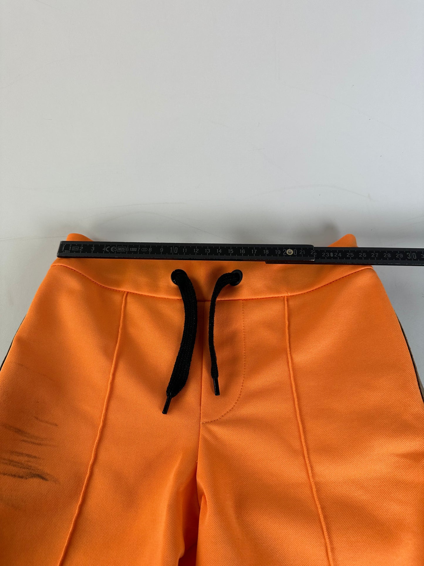 Vintage Fendi FF Logo Tape Shorts Orange Black approx. XS