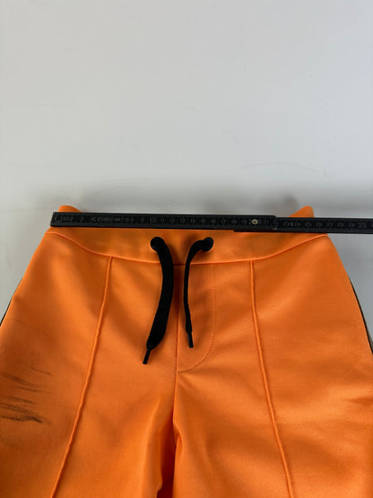 Vintage Fendi FF Logo Tape Shorts Orange Black approx. XS