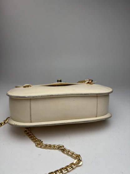 Sac vintage en cuir beige Céline Paris