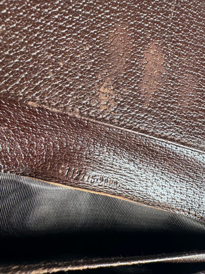 Vintage Gucci Monogram Canvas Leather Wallet Brown