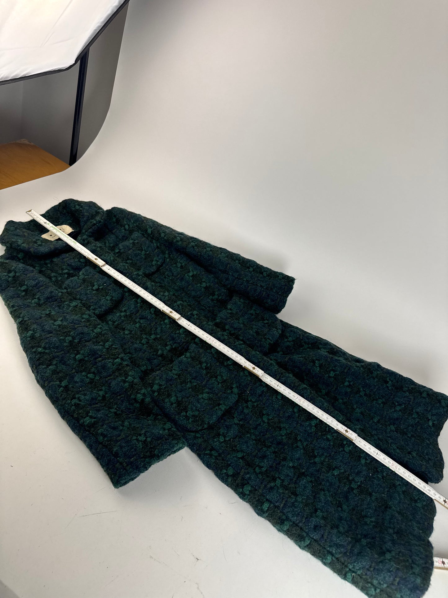 Vintage Marni Wool Trenchcoat Blue Green