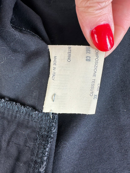 Vintage Fendi Roma Zipper Shirt / Mini Jacket Black