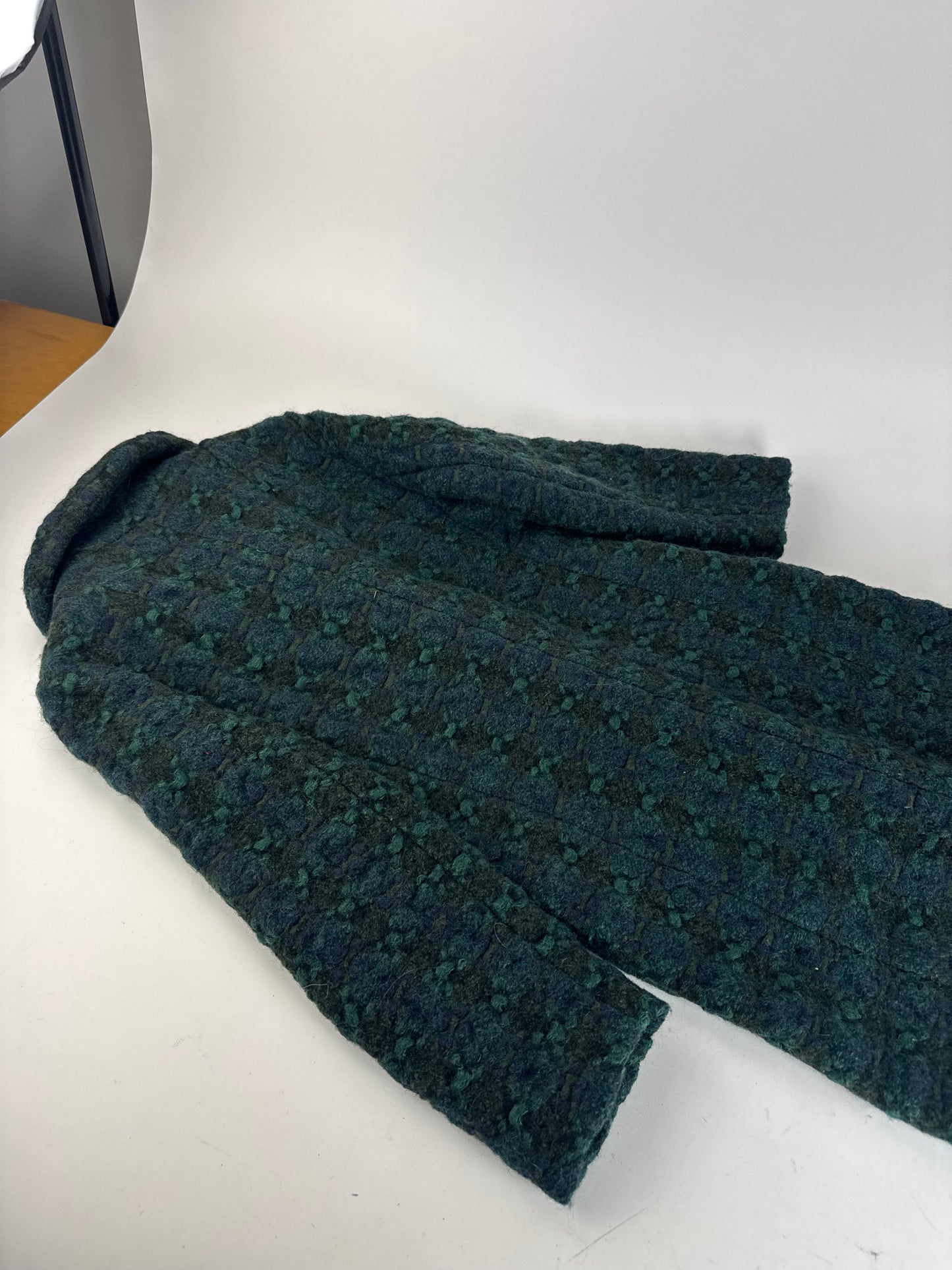 Vintage Marni Wool Trenchcoat Blue Green