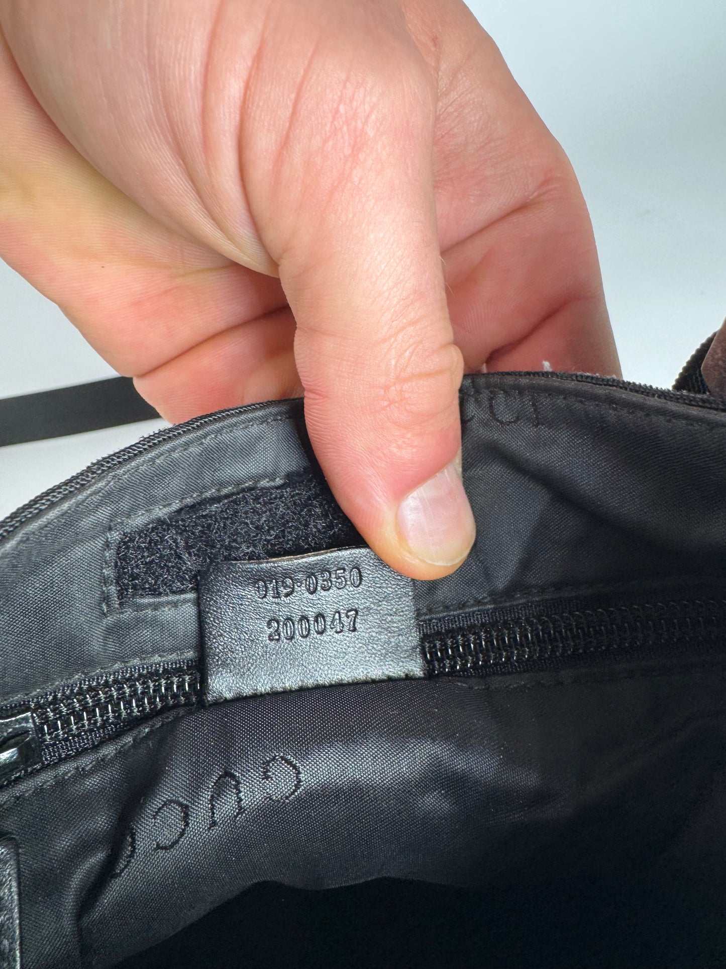 Vintage Gucci Multiway Leather Polyester Bag Black