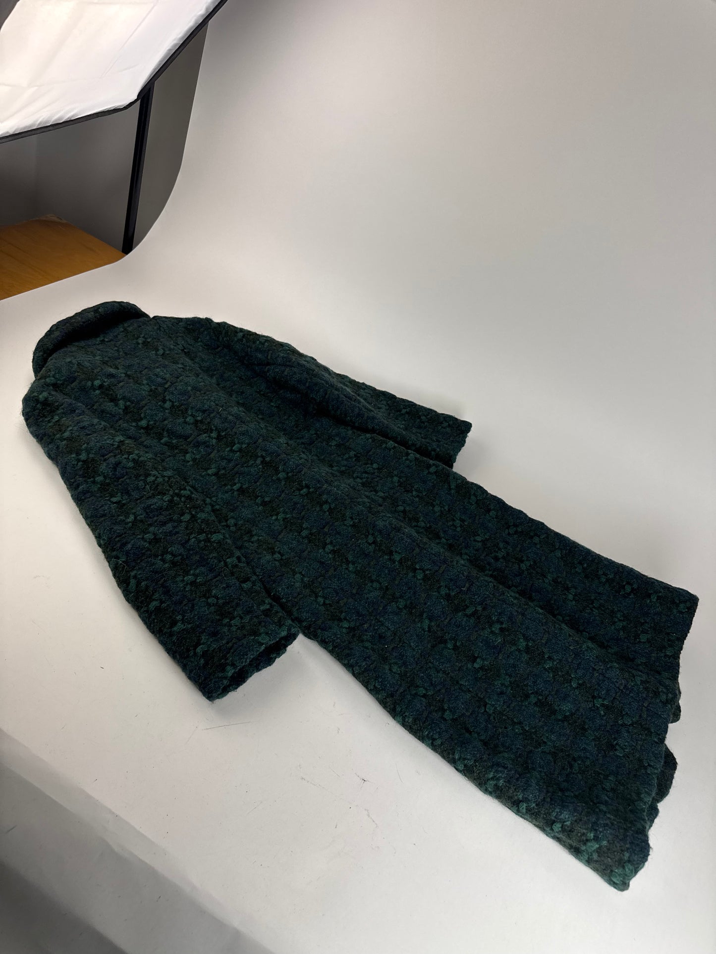 Vintage Marni Wool Trenchcoat Blue Green