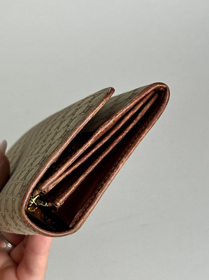Vintage Celine Triomphe leather ID holder, card holder beige