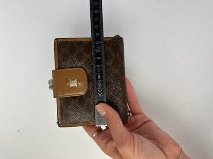 Vintage Celine Macadam Canvas Wallet c. Late 1980s Brown