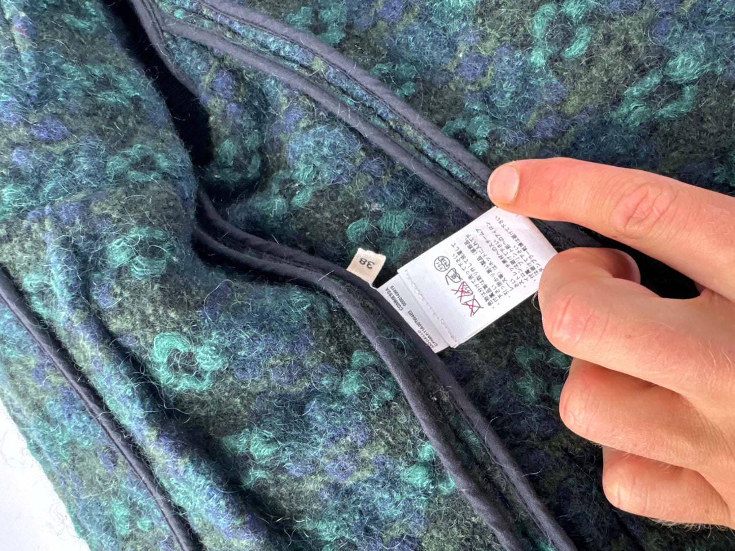 Vintage Marni Wool Trenchcoat Blue Green