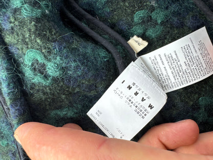 Vintage Marni Wool Trenchcoat Blue Green