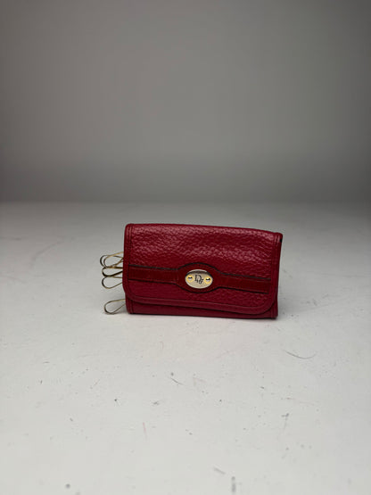 Vintage Dior Leather Key Holder Red