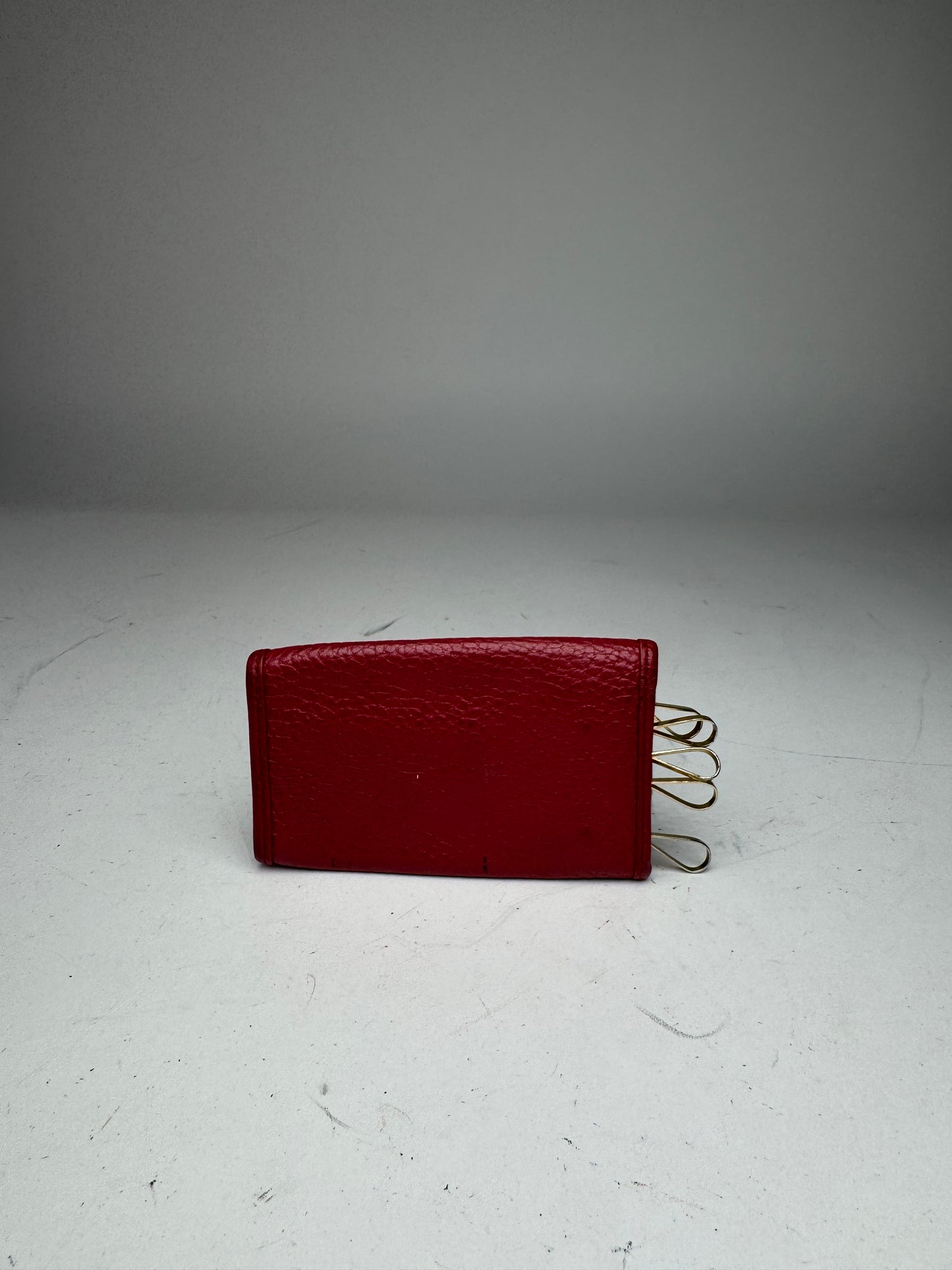Vintage Dior Leather Key Holder Red