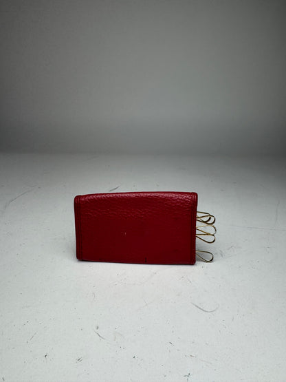 Vintage Dior Leather Key Holder Red