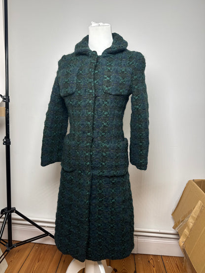 Vintage Marni Wool Trenchcoat Blue Green