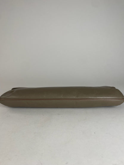 Vintage Givenchy Leather Clutch Grey Brown